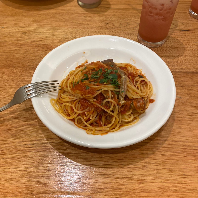 わたりがにのスパゲッティ トマトソース(トラットリア レモン )