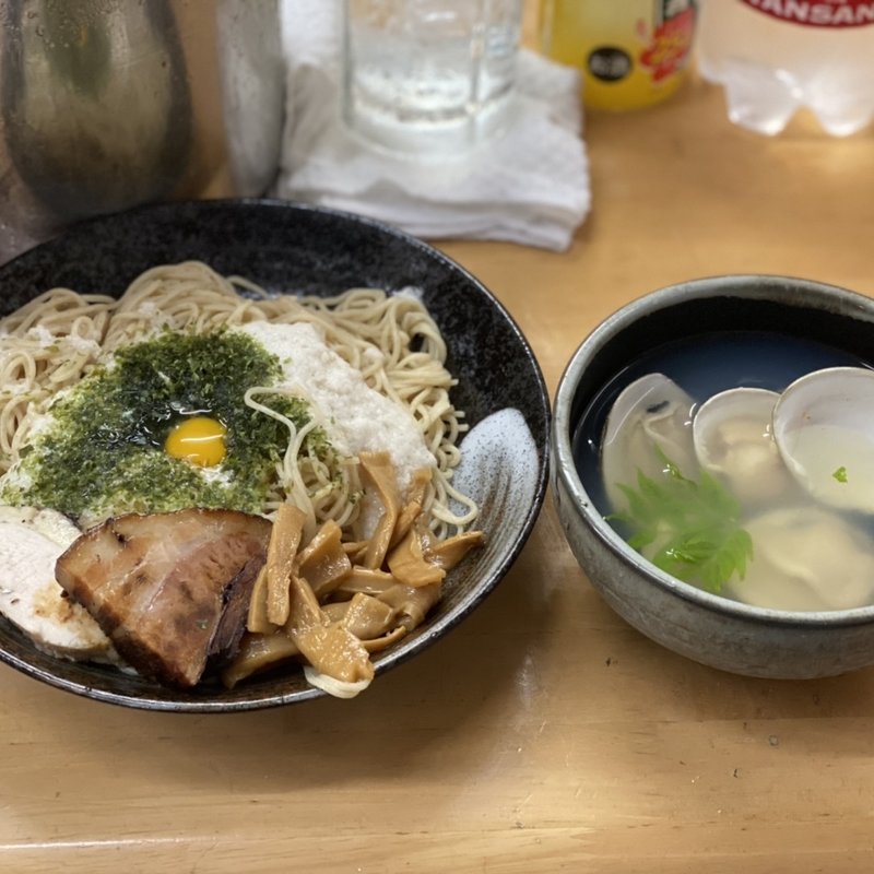 冷しトロロ 潮貝汁つけ麺 C鴨ロース(MENYA食い味の道有楽)