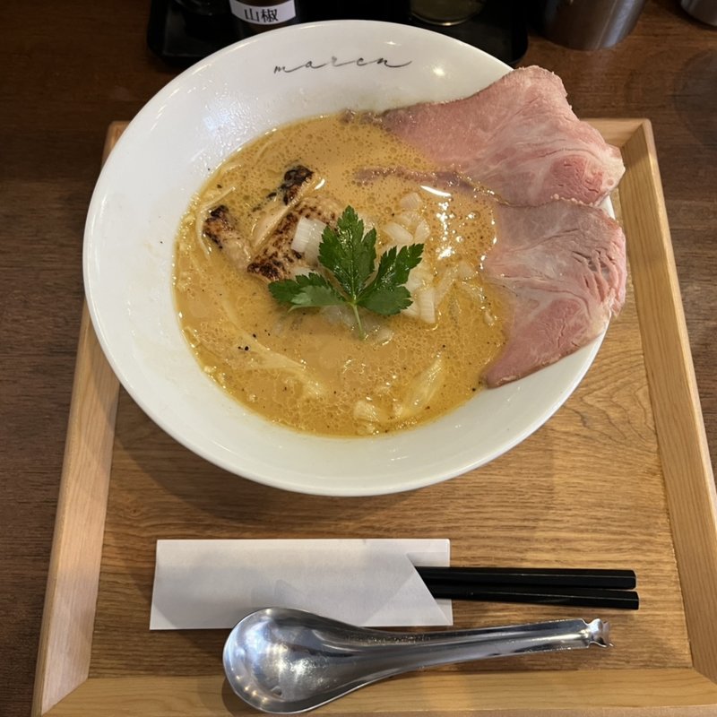 チャーシュー鶏白湯そば(つけそば maren)