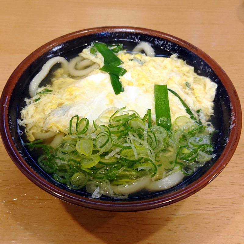 ニラとじうどん(長住うどん)