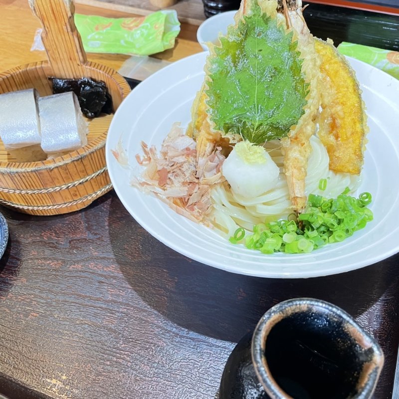 とり天ぶっかけと鯖寿司(古蝶庵 )