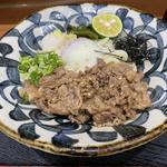 和牛肉温玉生醤油うどん(千舟屋(ちぶねや))