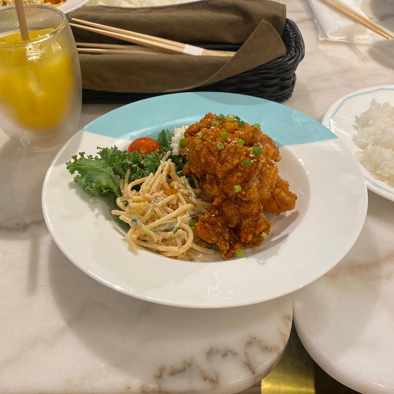 ヤンニョムチキン定食(ビアガーデン Beer Dining & Cafe Terrace 『 ALE 』（エール）)