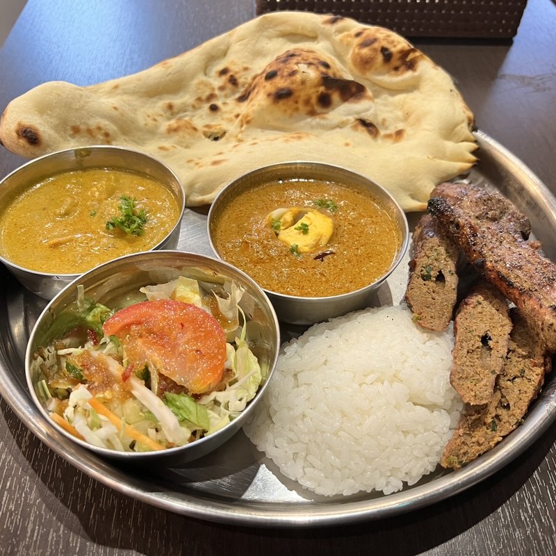 ラムチョップ&シシカバブカレーセット(ビストロひつじやコレド店)