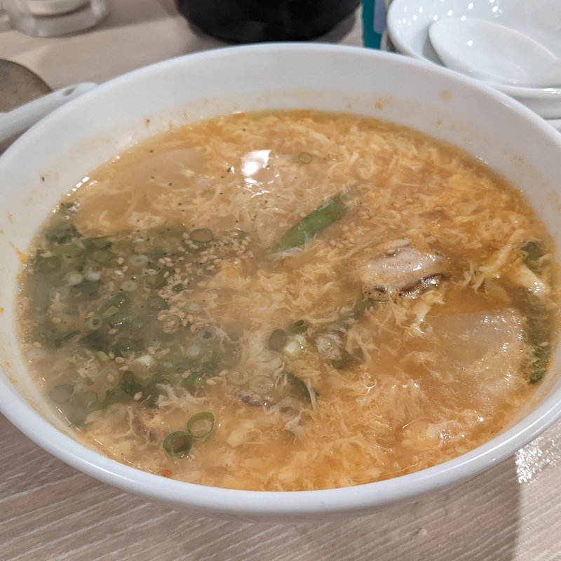 旨辛カルビスープ(0秒レモンサワー 仙台ホルモン焼肉酒場 ときわ亭 大船店)