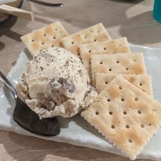 いぶりがっこクリームチーズ(0秒レモンサワー 仙台ホルモン焼肉酒場 ときわ亭 大船店)