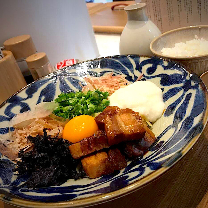 とろろと角煮のスパゲッティ(お出汁とスパゲッティ 仙台コパン 仙台BiVi店)