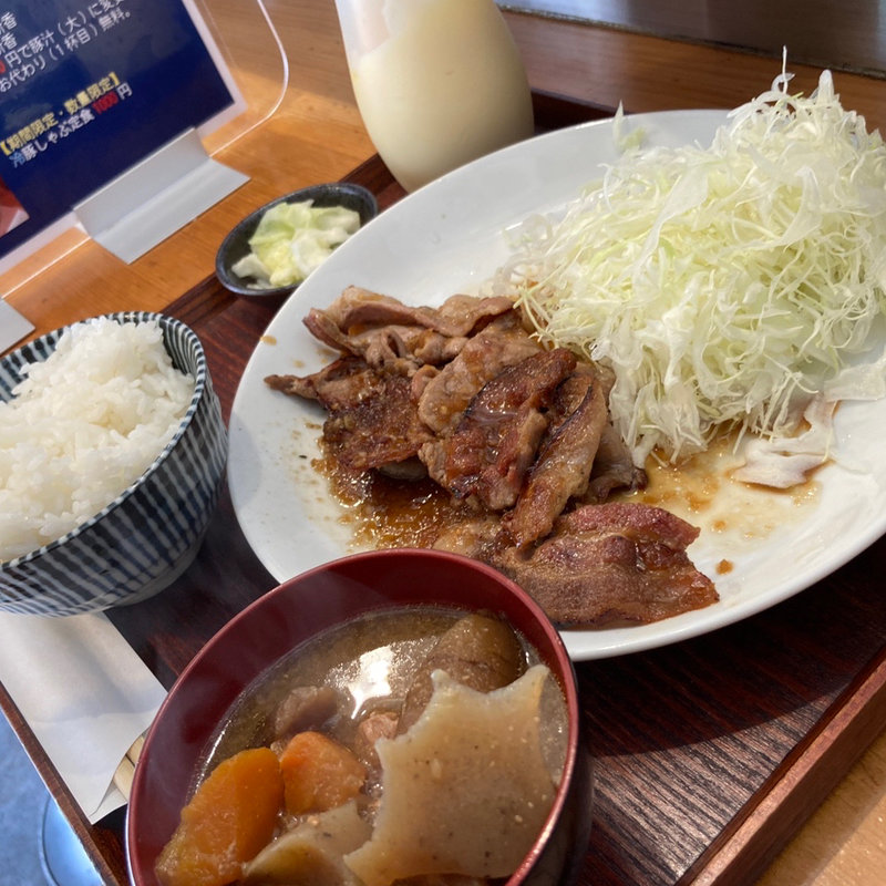 生姜焼き定食(元さん 東京食堂)