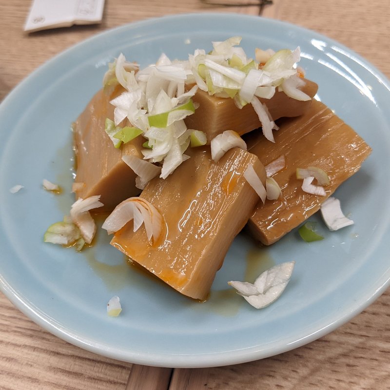 極太メンマのラー油和え(大衆食堂あまつ 大崎シンクパーク店)