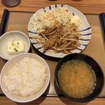 大豆ミートしょうが焼定食(やよい軒 館林緑町店)