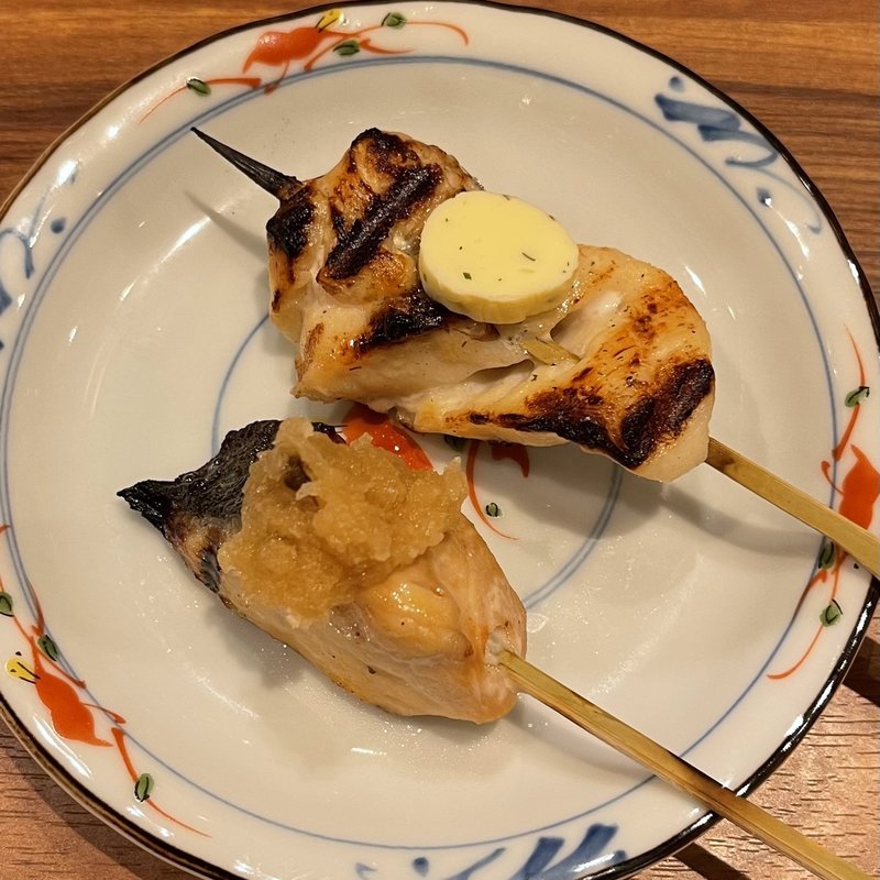 カンパチ山椒焼きと真鯛木の芽バター(はち福)