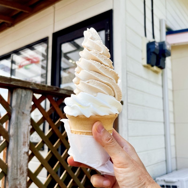 ヘーゼルナッツミックスソフトクリーム(よこすか関口牧場)