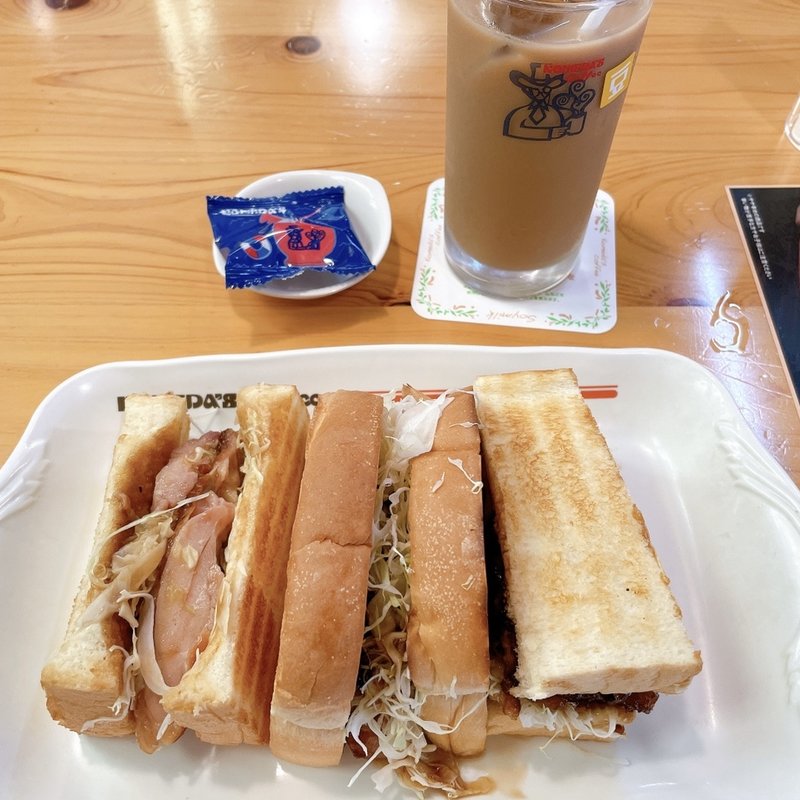 あみ焼きチキンホットサンド(コメダ珈琲店 篭山店)