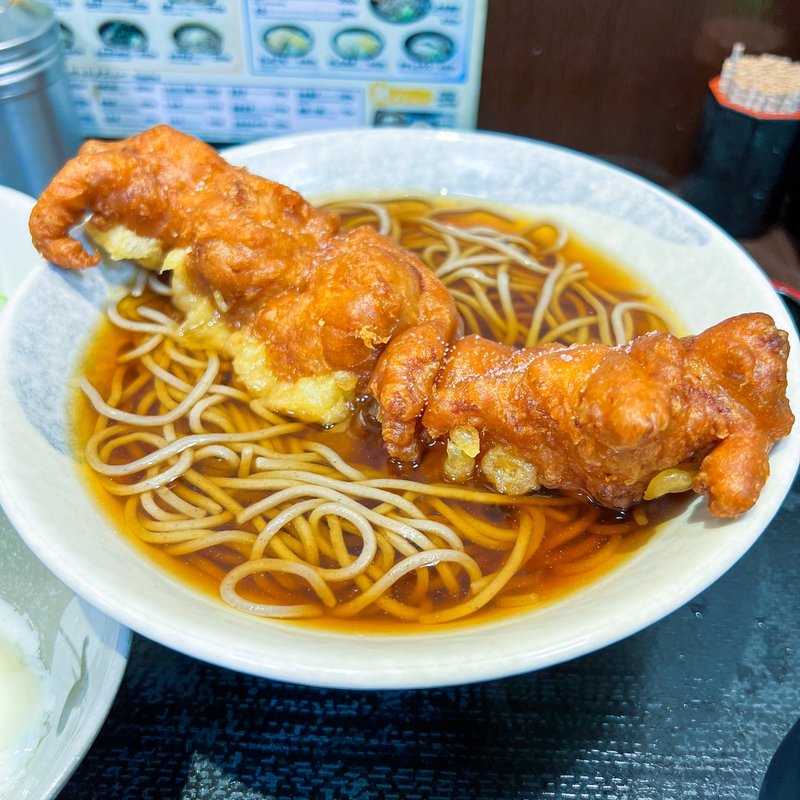 ジャンボ唐揚げそば(めとろ庵 新木場店 )