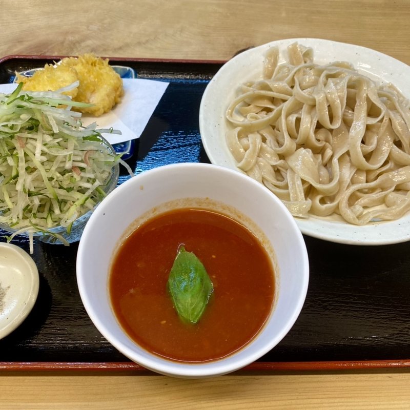 トマト和風つけうどん(手打うどん　ひら田)