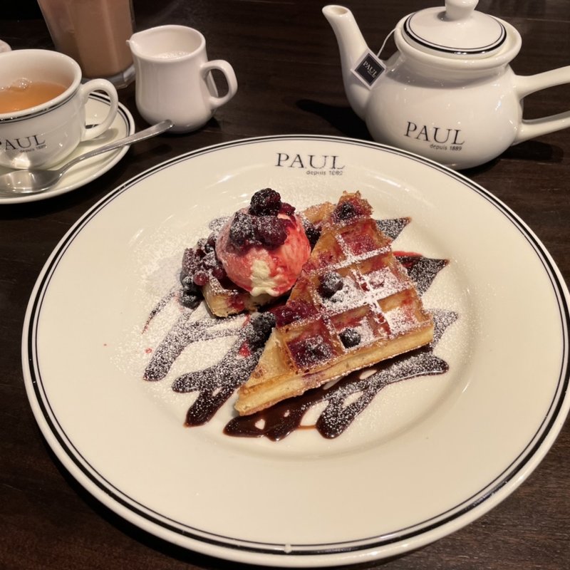ワッフルセット(PAUL　 青葉台店)