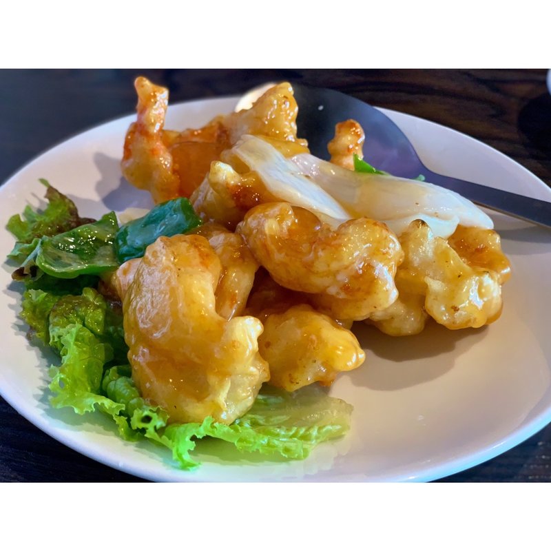 大エビの甘酢炒め(福燕)