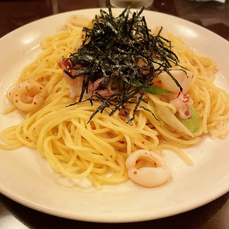 まかないヤリイカと白ネギの粒マスタード醤油(KURA 中目黒店 （クラ）)