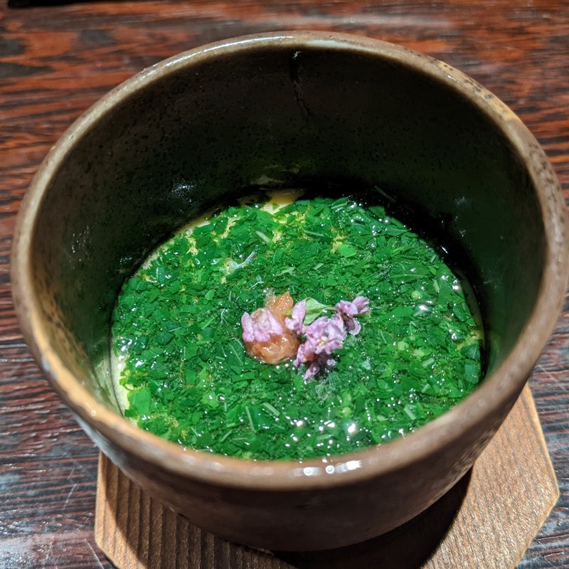 モロヘイヤの冷製茶碗蒸し(YAKITORI燃es)