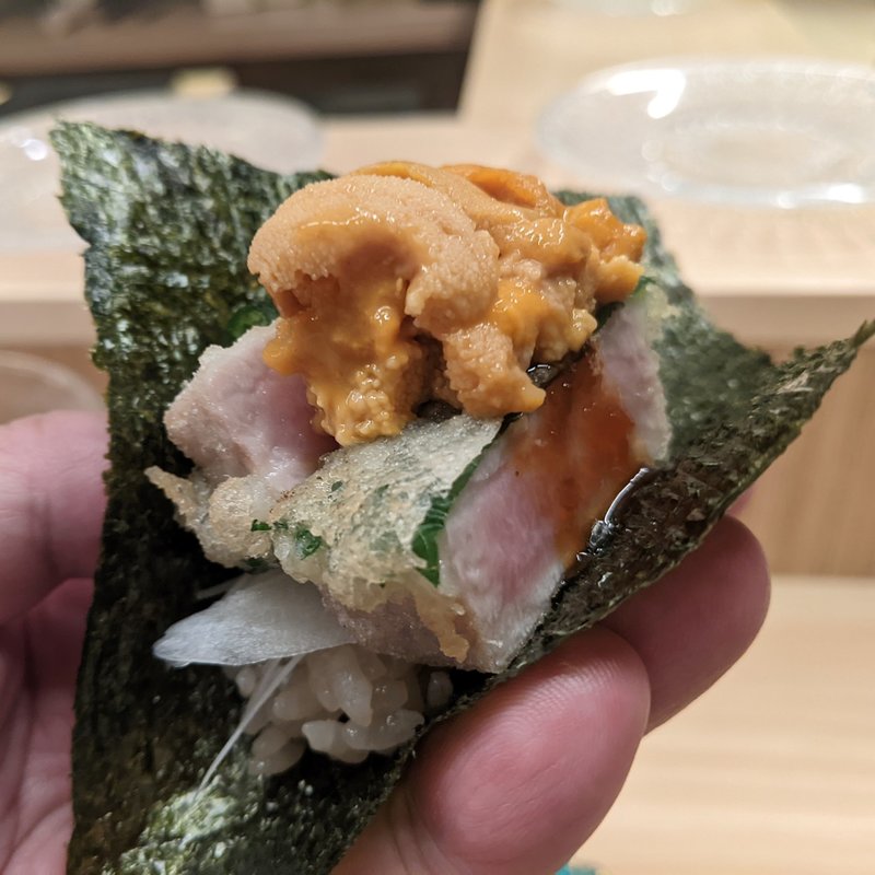 トロレア天(鮨 たつ也 よしかわ)