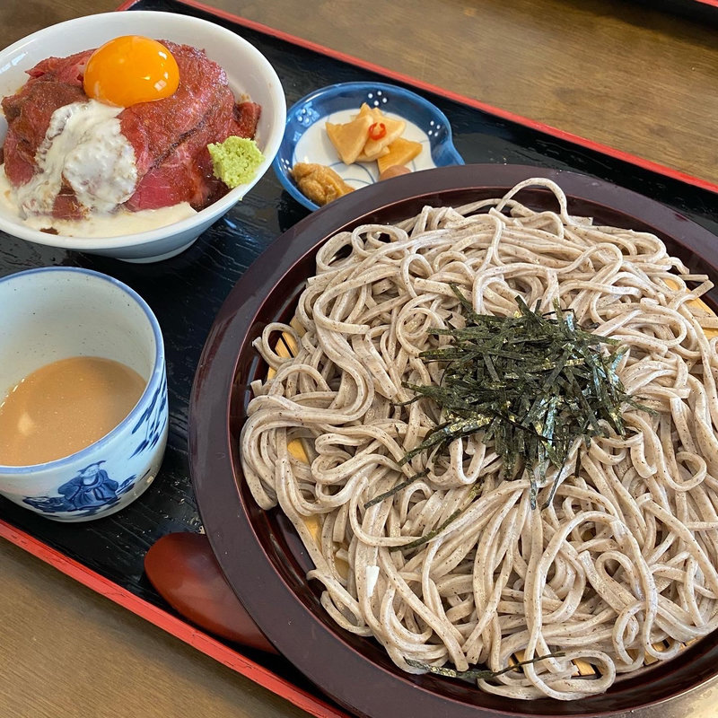 牛ざるセット(名物 秩父そば　立花)