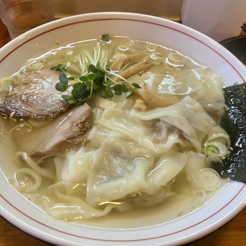 塩ワンタンメン(佐野ラーメン たかの)