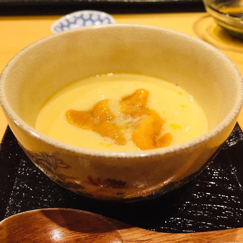雲丹のせ茶碗蒸し(鮨一)