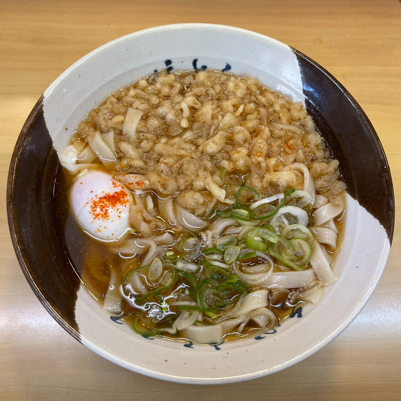 たぬき（玉子入り）きしめん(住よし JR名古屋駅 新幹線上り)
