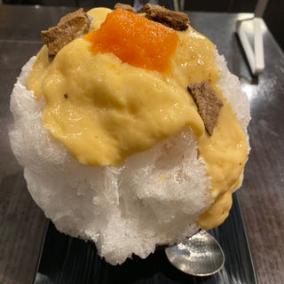 メロンカルピスかき氷　(ミニサイズ)(自家焙煎珈琲みじんこ)