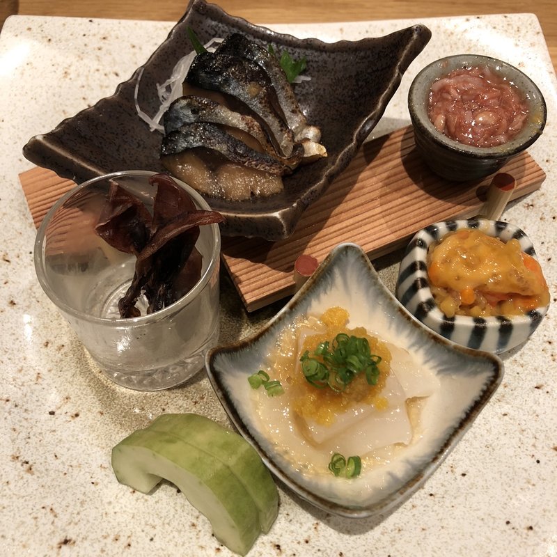 珍味三種盛り(魚菜由良　雑魚亭)