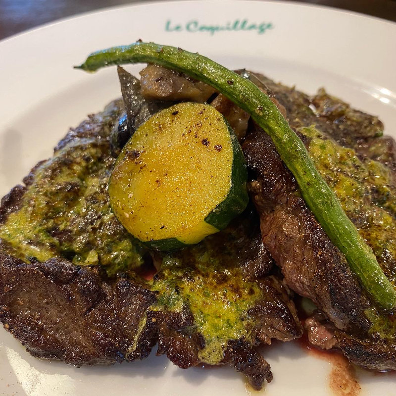 豪州産牛ハラミのステーキ〜赤ワインソース〜(フレンチカフェレストラン 神楽坂 ル コキヤージュ （Cafe Le Coquillage）)