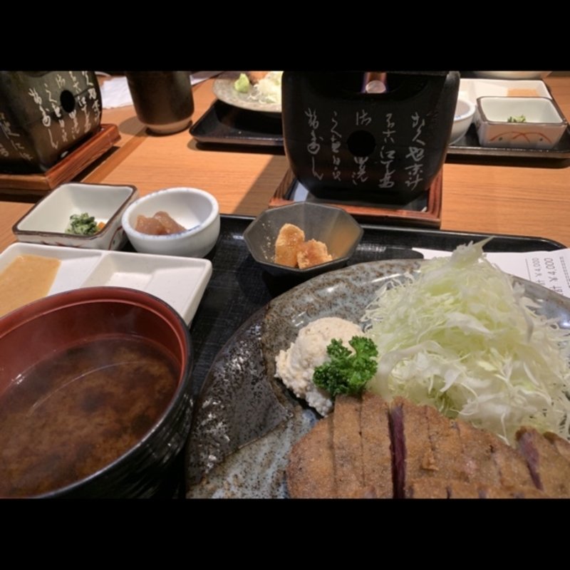 牛カツ200g明太子付き(牛かつもと村 池袋店)