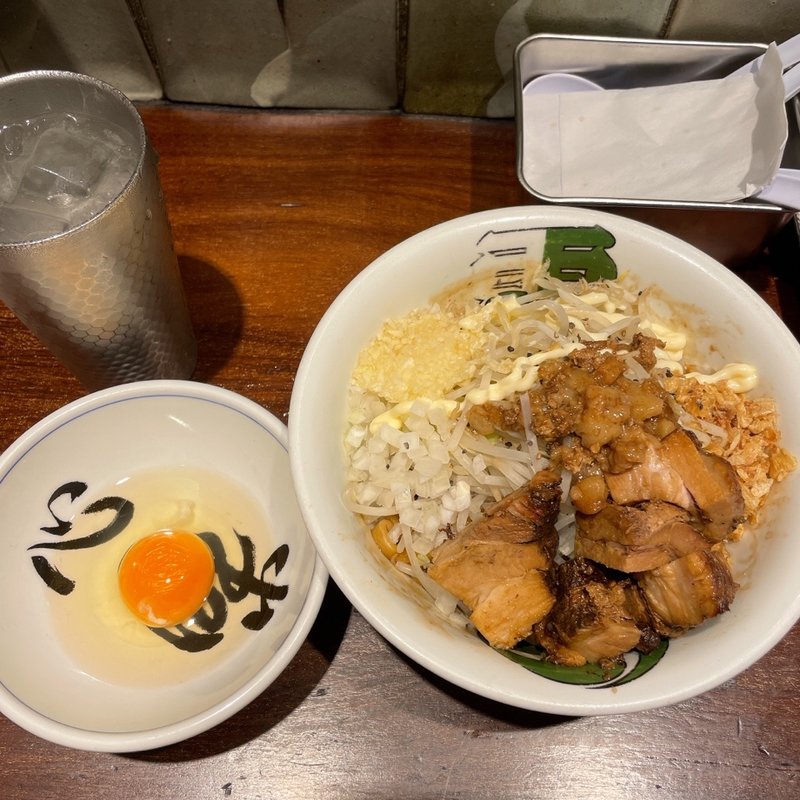汁無しそば(ラーメン雷東京本丸店)