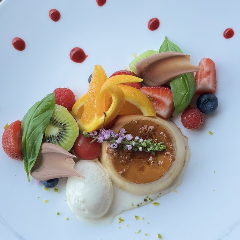 こだわり卵のプリン・ア・ラ・モード(ベルアメール 京都別邸 )