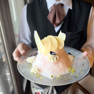 かき氷 桃×ホワイトチョコ(ベルアメール 京都別邸 )