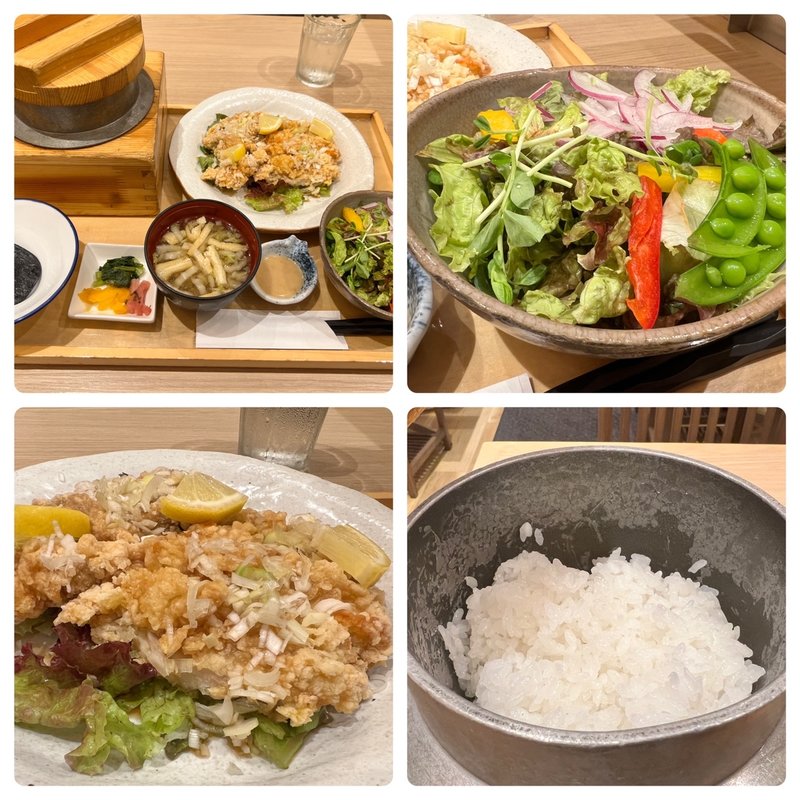 鶏の香味揚げ定食(五穀 日比谷シャンテ店)