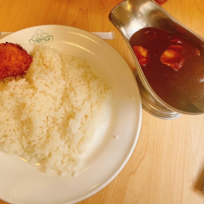 牛スジカレー、カニクリームコロッケ(カレートック)