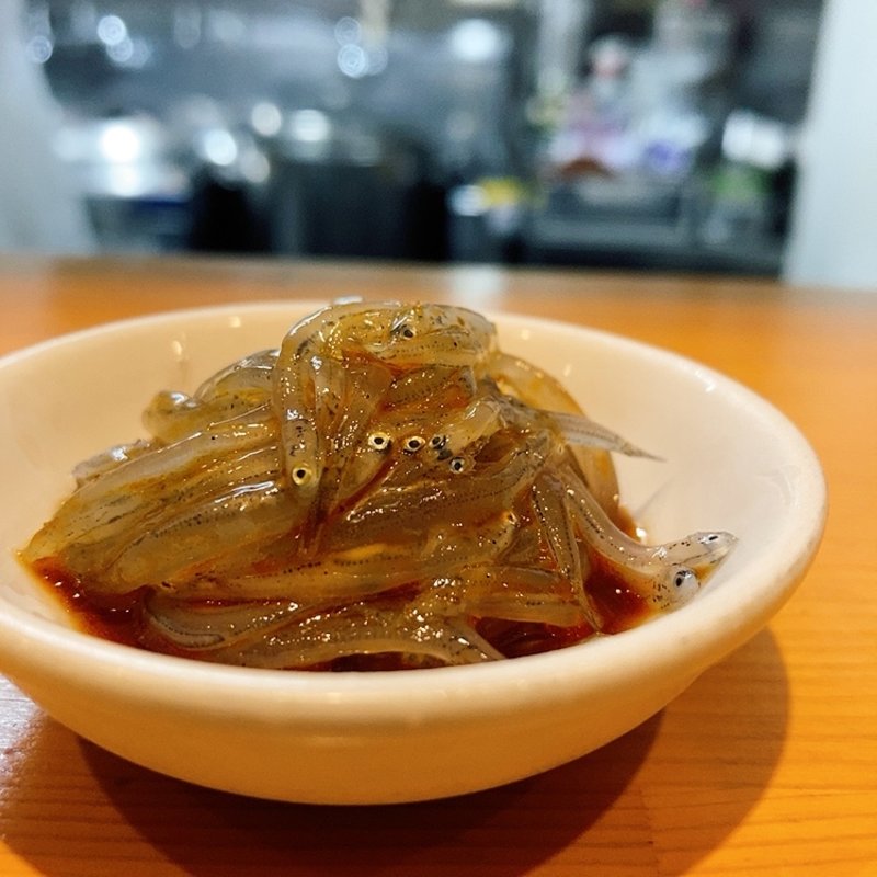 生しらすの麻辣ソース（おまかせコース）(深夜的中華食堂)