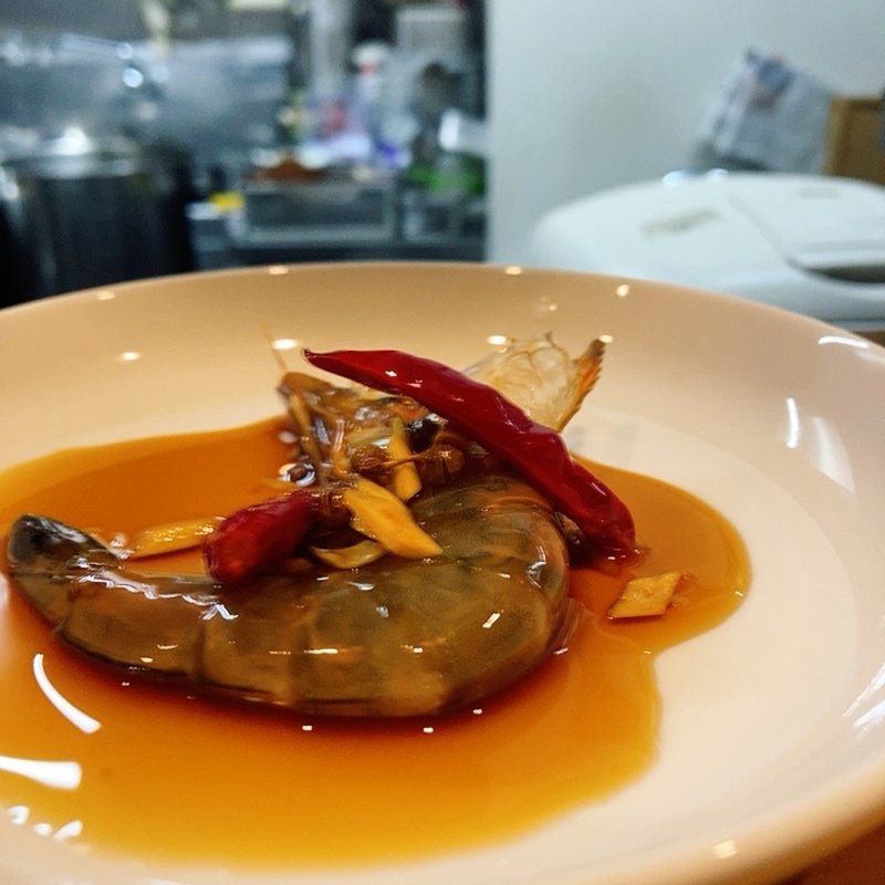 エビの紹興酒漬け（おまかせコース）(深夜的中華食堂)