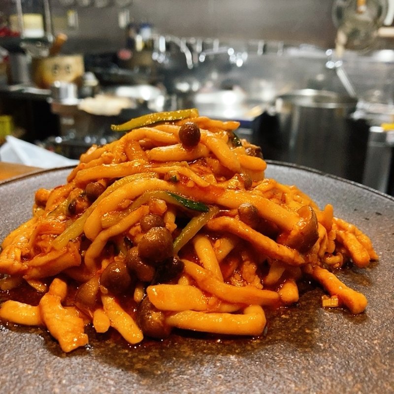 豚肉の四川風炒め（おまかせコース）(深夜的中華食堂)