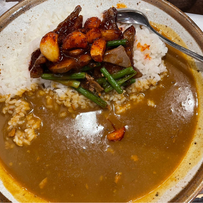 スタミナポークレバーカレー＋旨辛にんにく(CoCo壱番屋 ＪＲ飯田橋駅西口店 （ココイチバンヤ）)