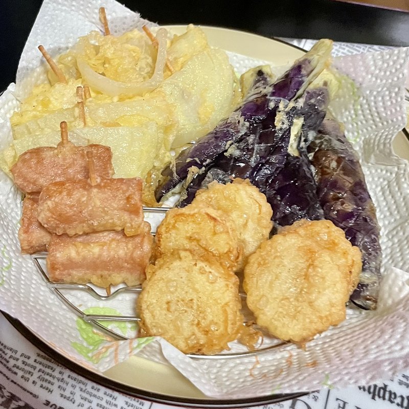 天ぷら盛合せ(自宅)