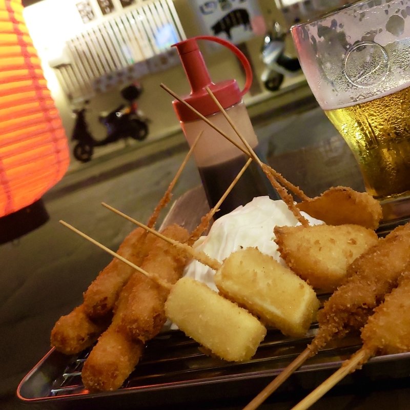 串カツ(もつ鍋、串カツのお店 きんぱち)