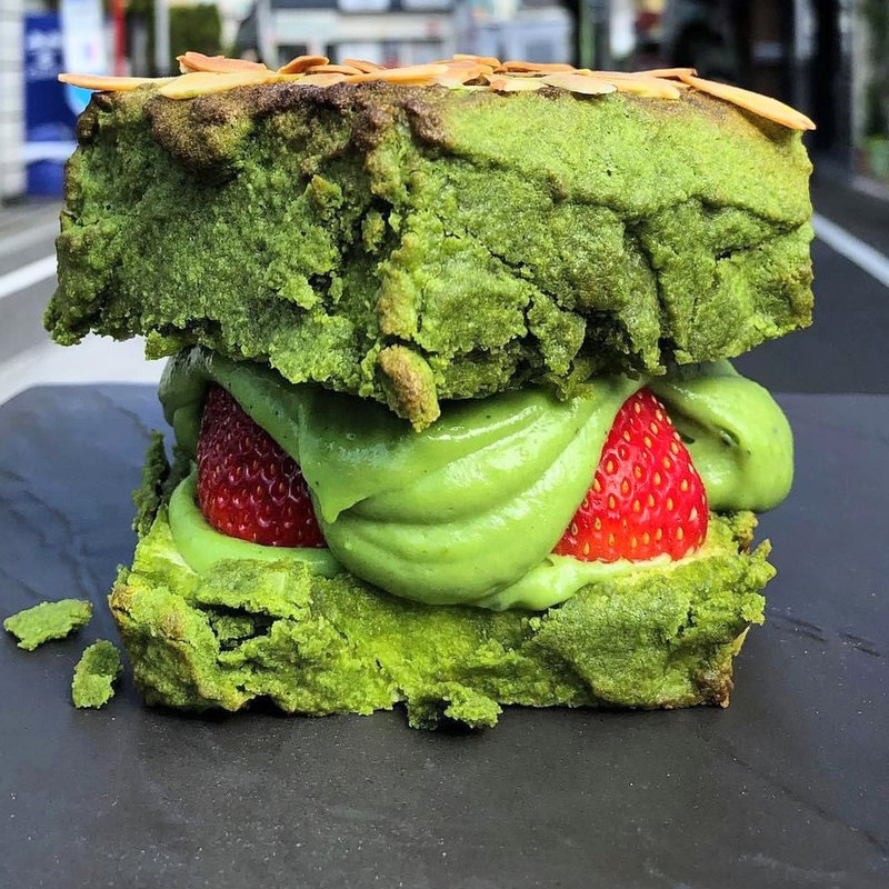 抹茶クリームぱん(コーヒー＆トースト)