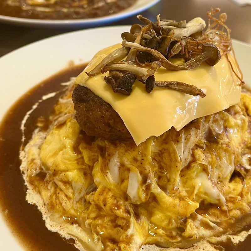 ハンバーグのせオムライス(シェフの台所 )