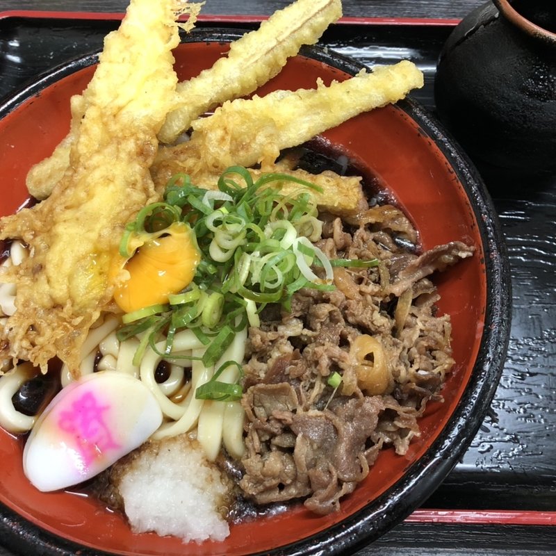 かしわごぼ天ぶっかけ(資さんうどん 苅田店)