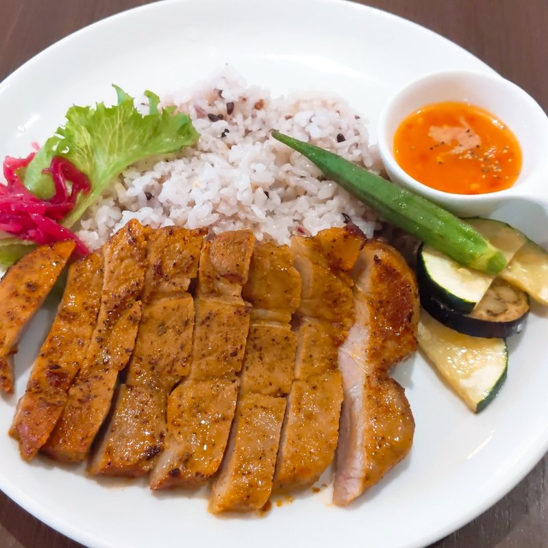 ポークと夏野菜ロースト(高倉町珈琲 若葉台店)