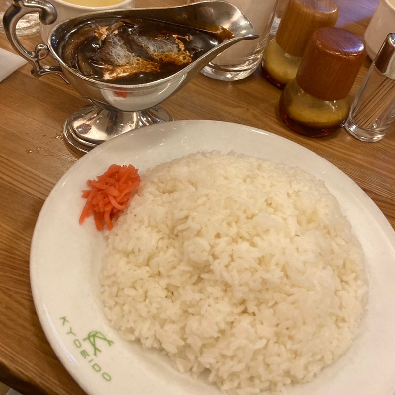 ハヤシライス ライス大(共栄堂)