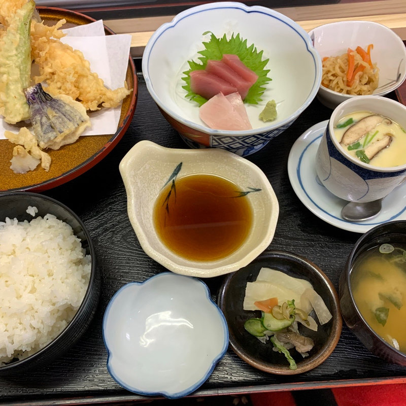 天ぷら刺身茶碗蒸しセット(京や)