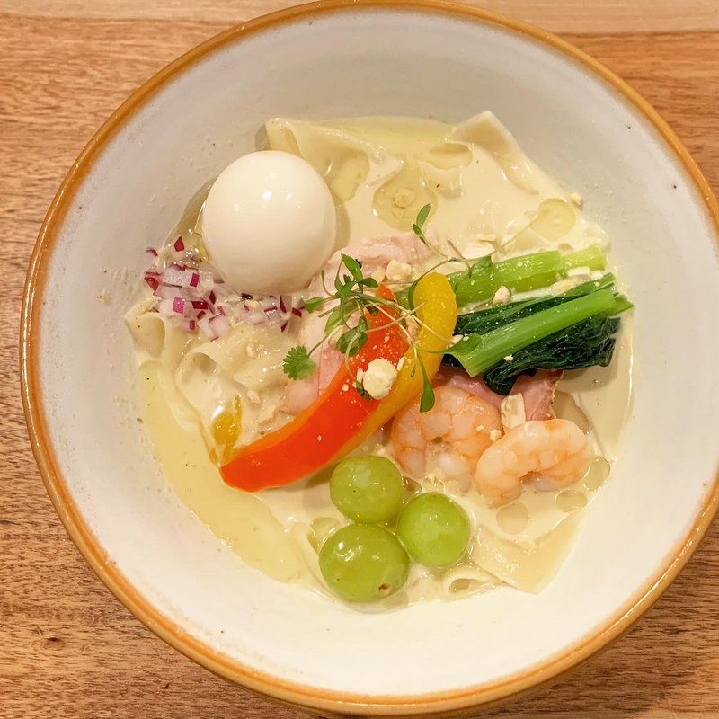 限定　冷やしココナッツグリーンカレーヌードル(海老丸らーめん)